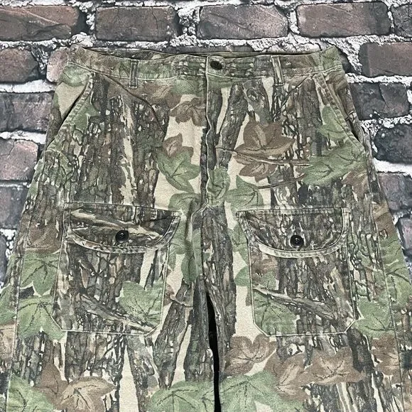 Vintage Ocoee RealTree Mossy Oak Camo Pants Front Cargo Pockets 80s USA 34x28.5” - Picture 6 of 12